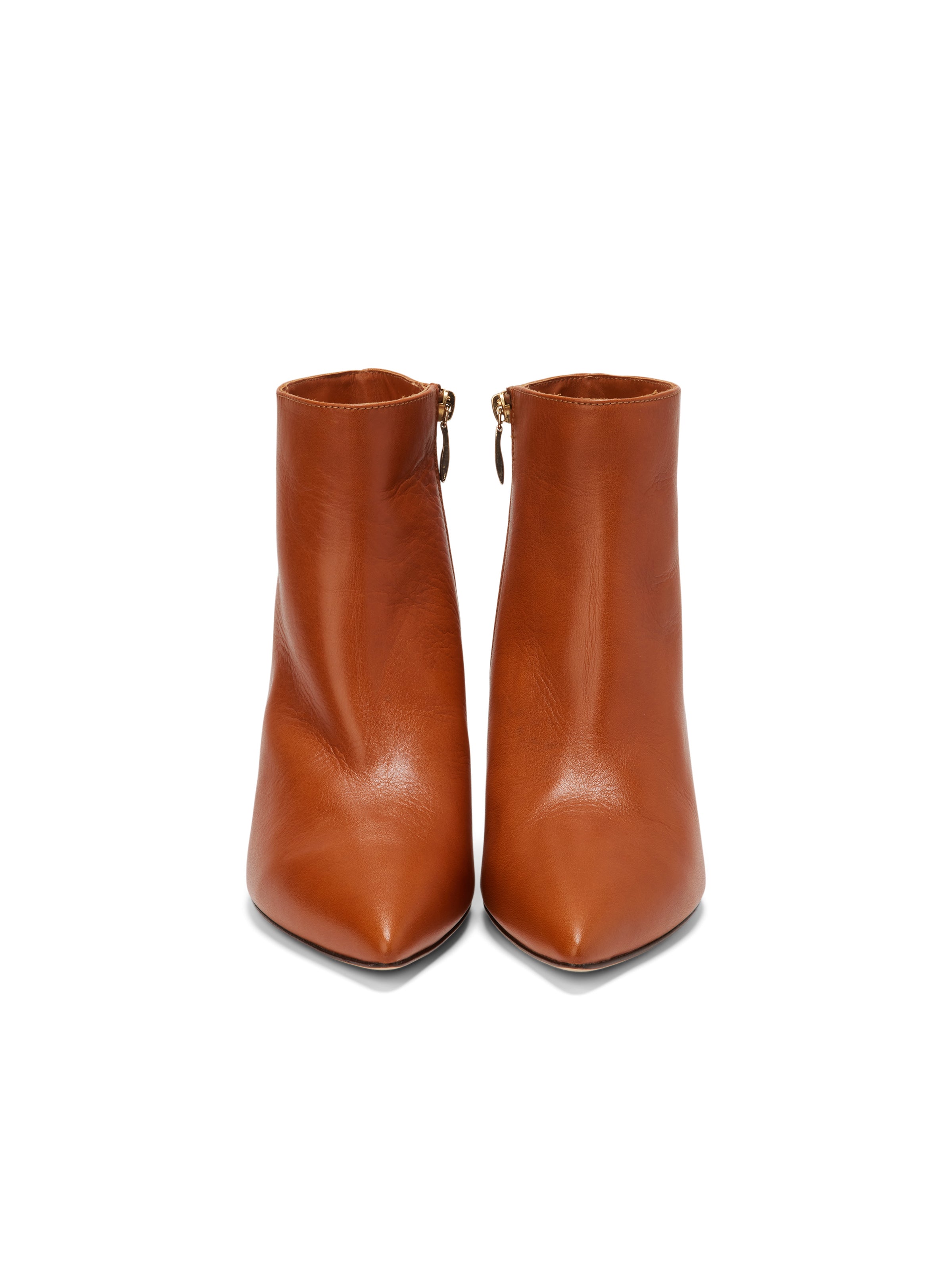 L'AGENCE Aimee Bootie In Luggage Brown Leather